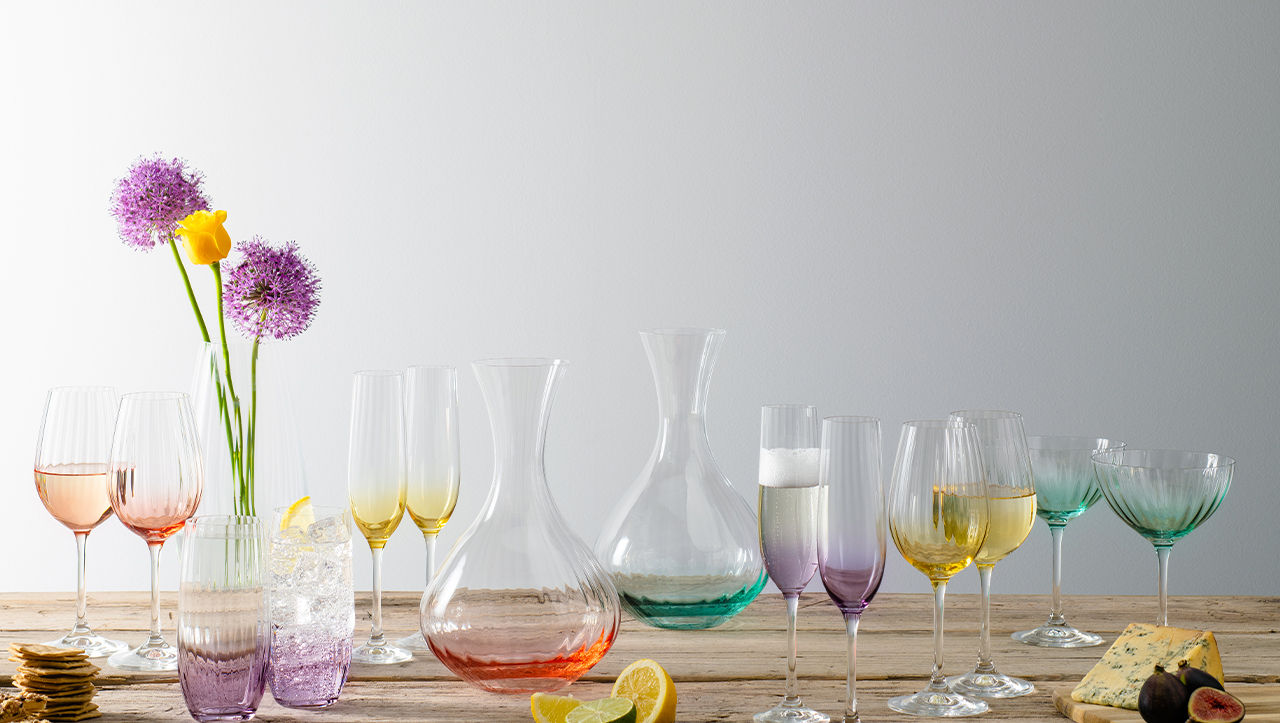 Galway Crystal Erne Wine Glasses (Set of 4), Transparent : : Home