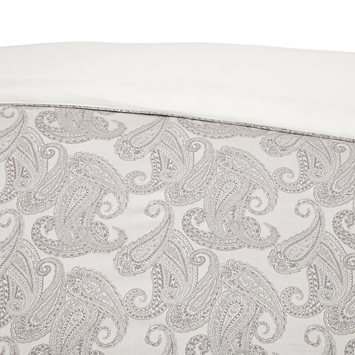 Paisley Cotton Coordinated Bedding Grey