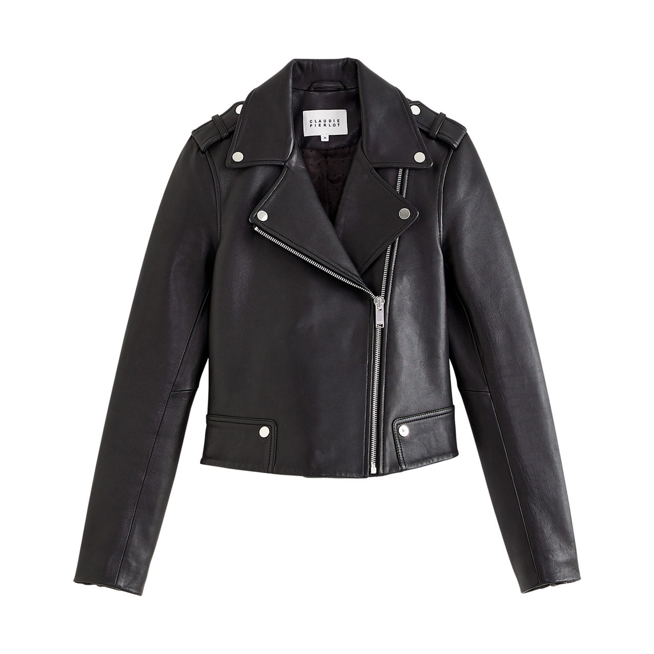 Claudie pierlot leather jacket hotsell