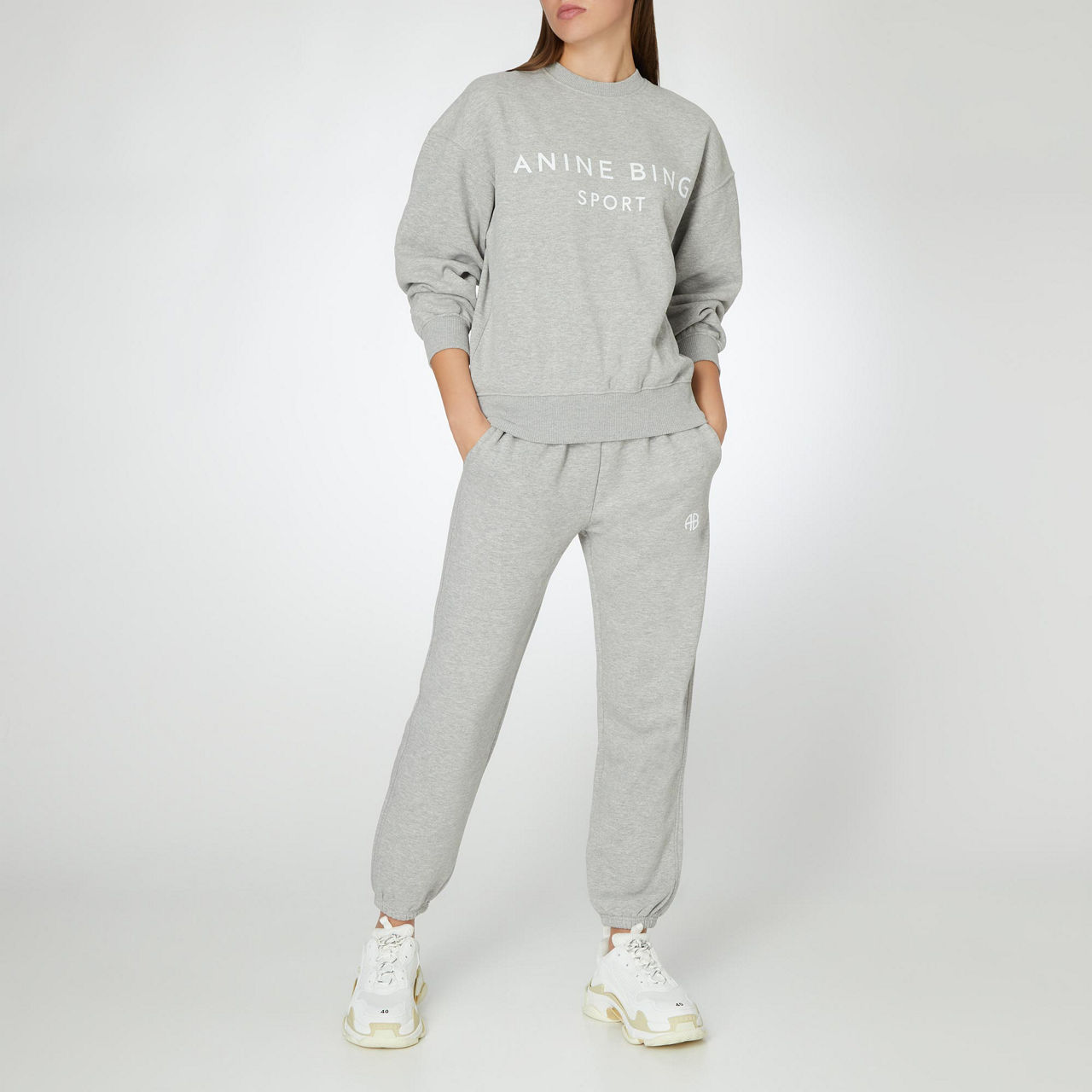 ANINE BING Sport Evan Sweatshirt in Cream