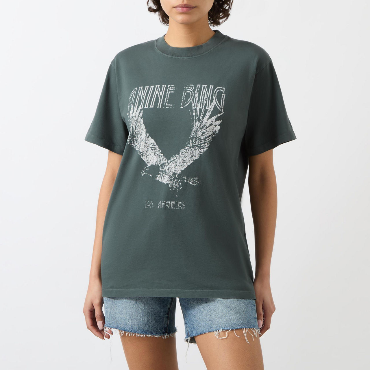 ANINE BING Lili Eagle Logo T Shirt