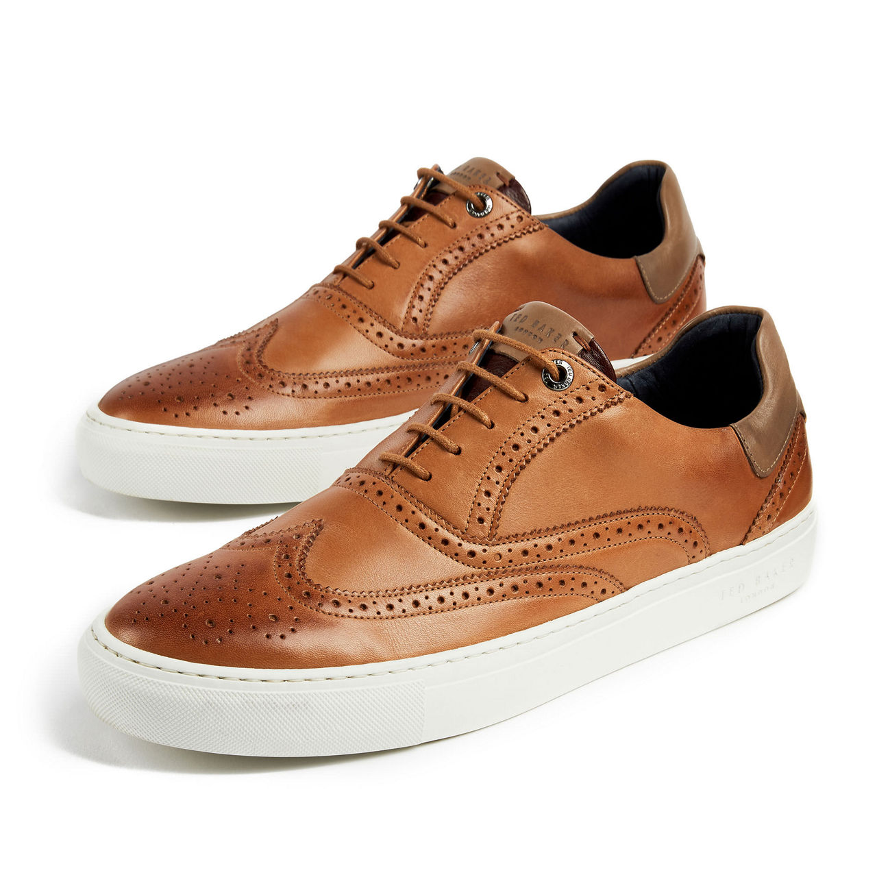 dennton leather brogue trainers