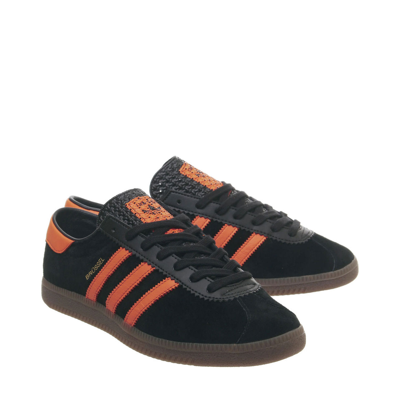 ADIDAS Brussels Trainers CORE BLACK ORANGE