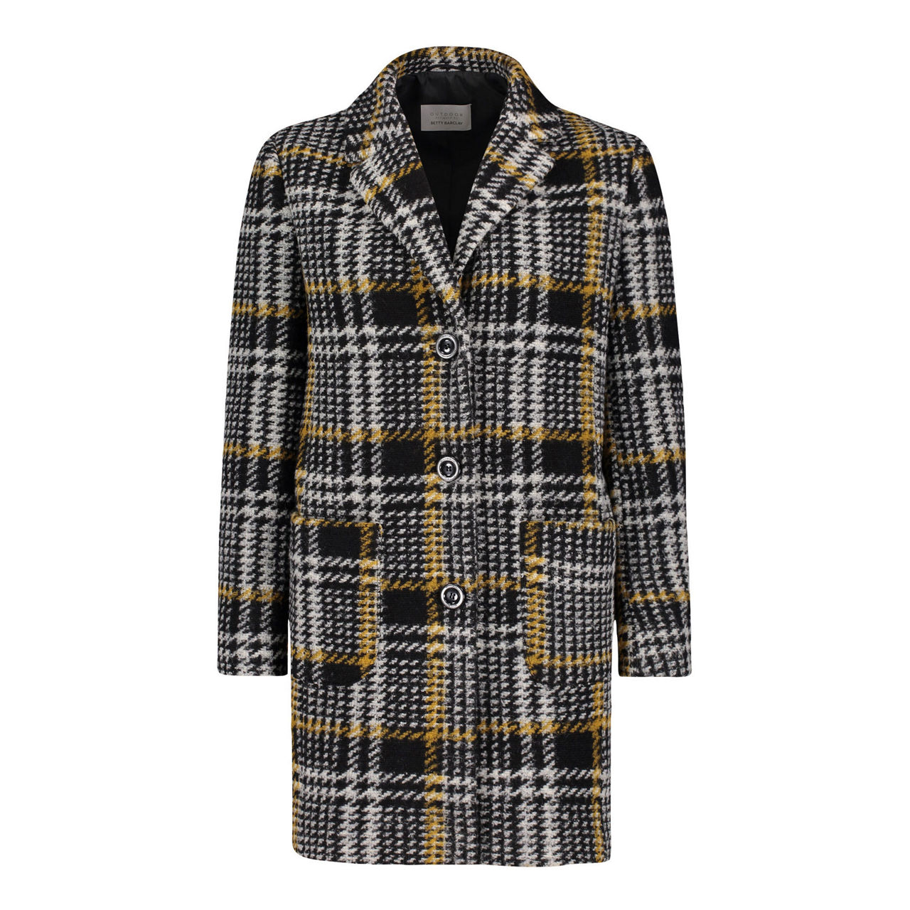 BETTY BARCLAY Check Wool Coat