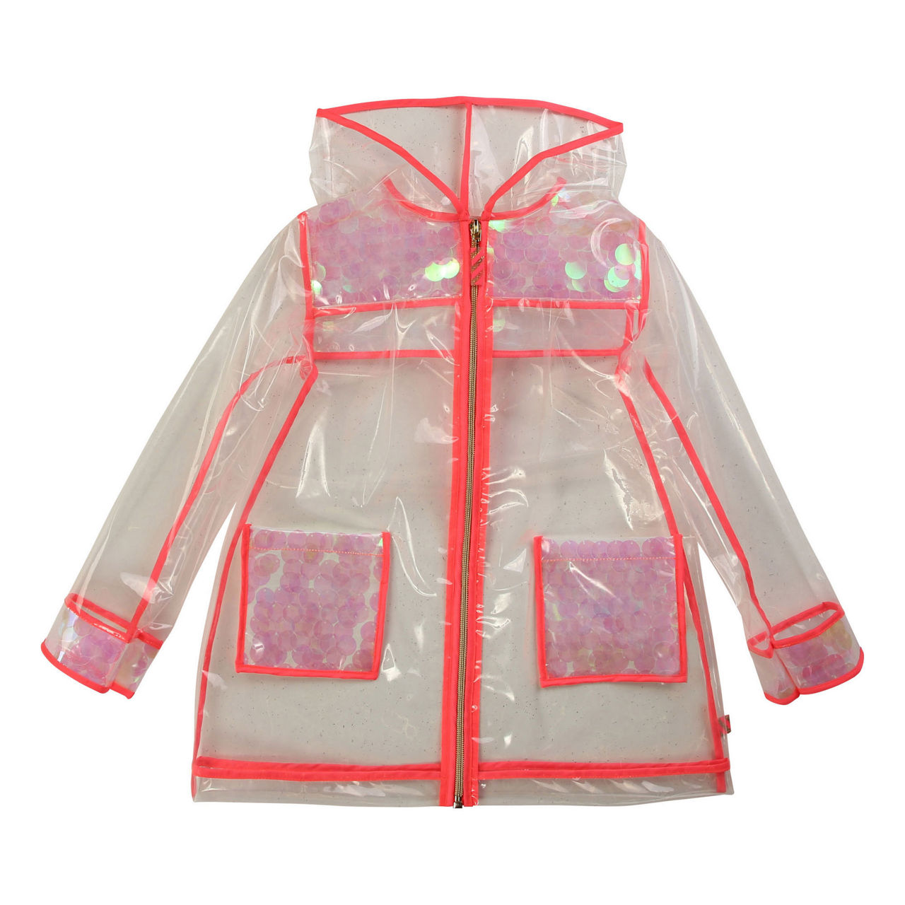 Girls sequin 2025 rain jacket