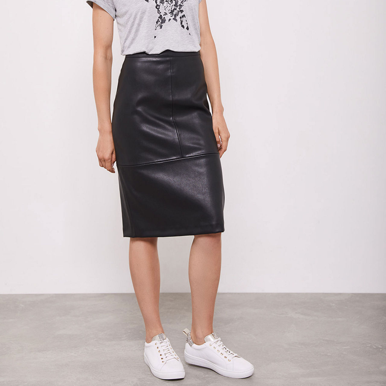 Mint velvet shop faux leather skirt