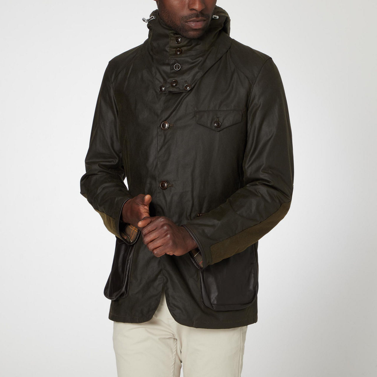 BARBOUR EXCLUSIVE Gold Standard Supa-Commander Waxed Cotton Jacket - Olive