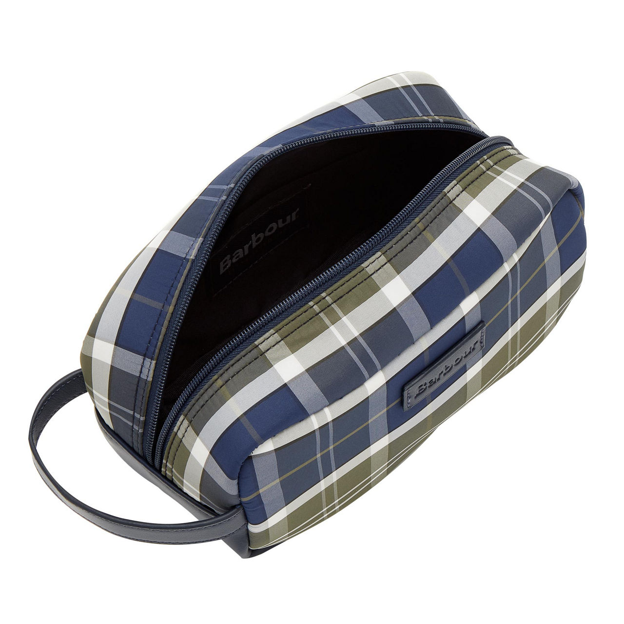 Barbour tartan wash bag online