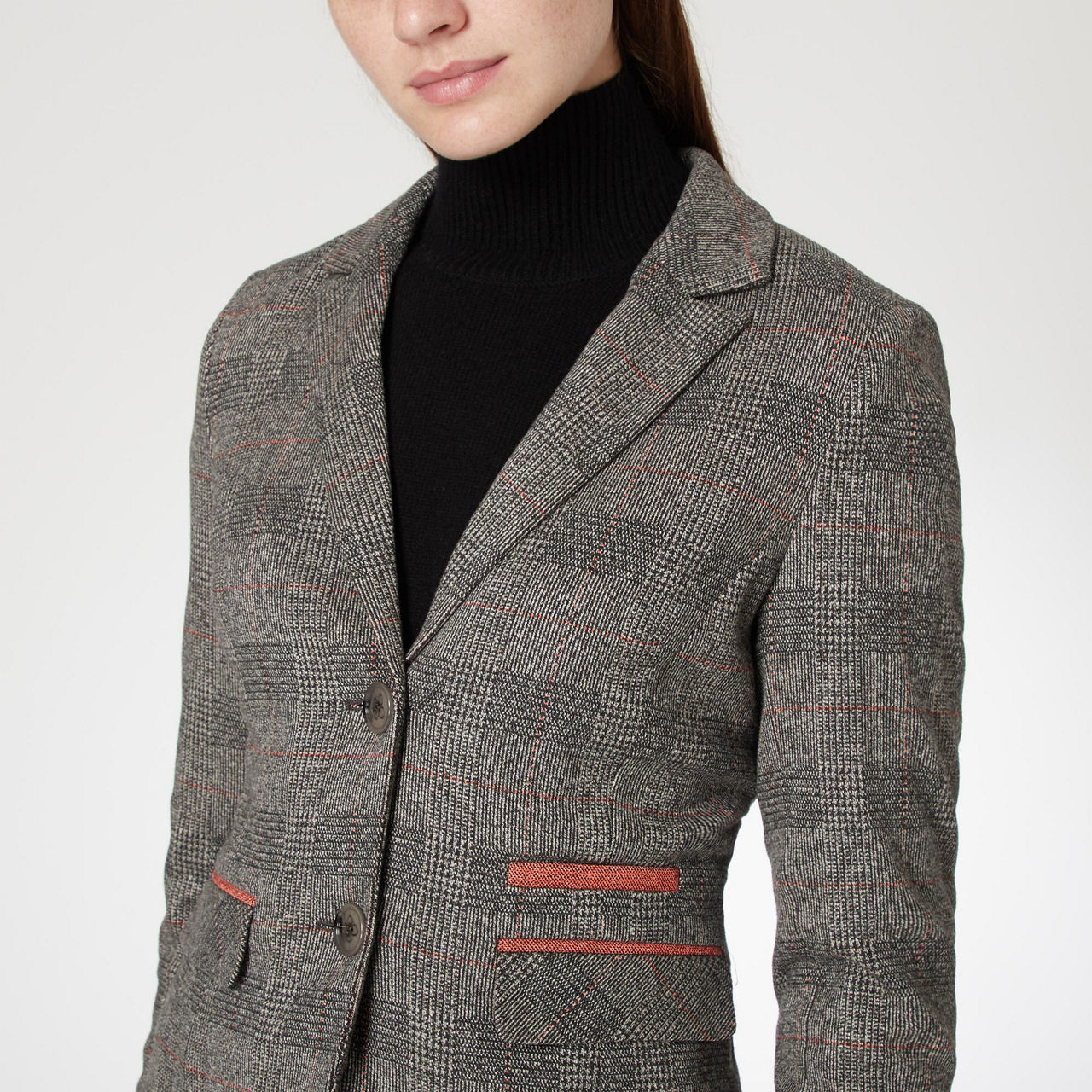 BASLER Check Jacket Grey