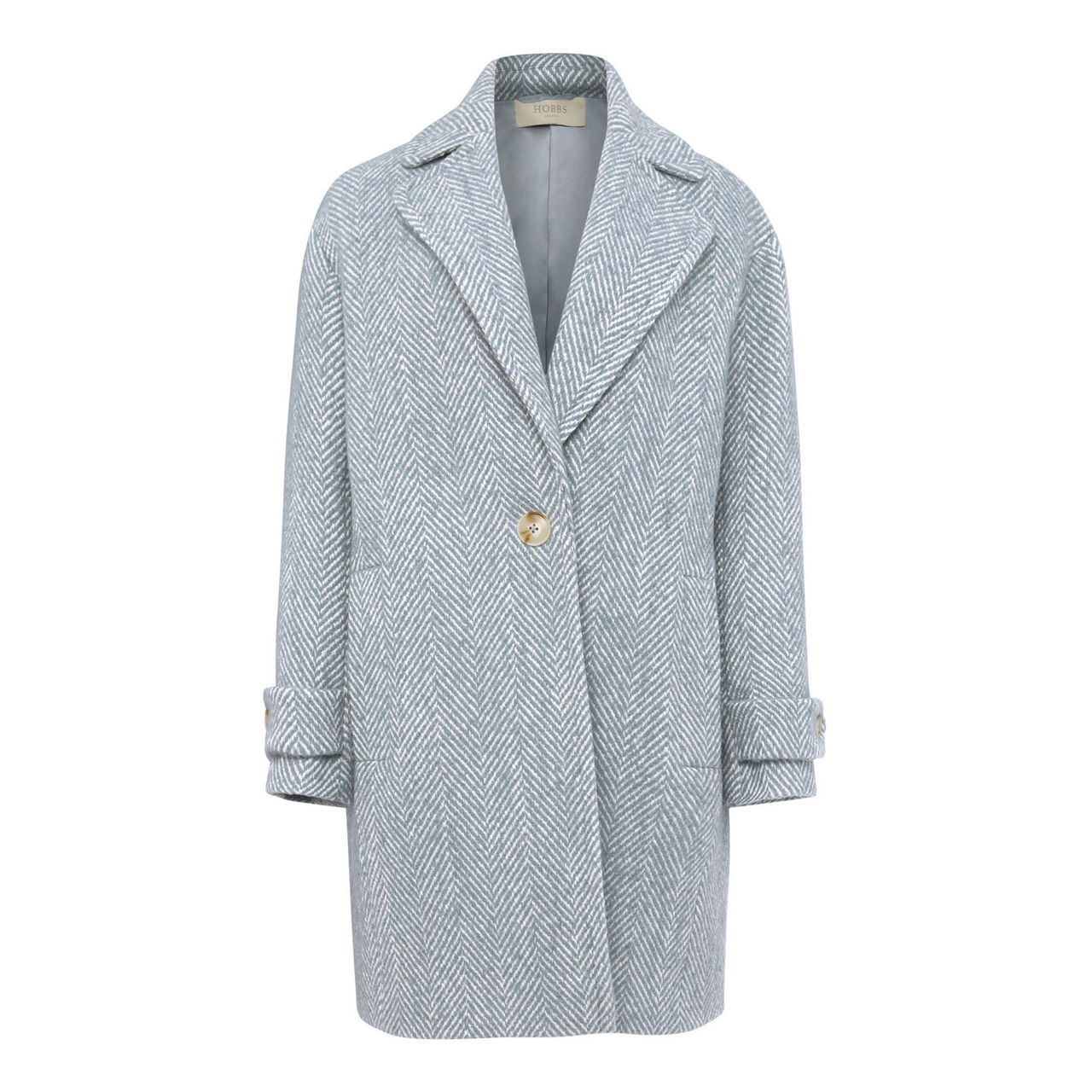 Herringbone check coat on sale topshop