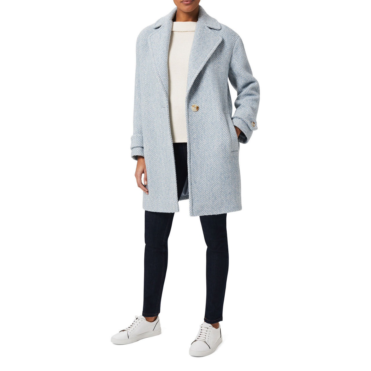 HOBBS Carmen Herringbone Coat