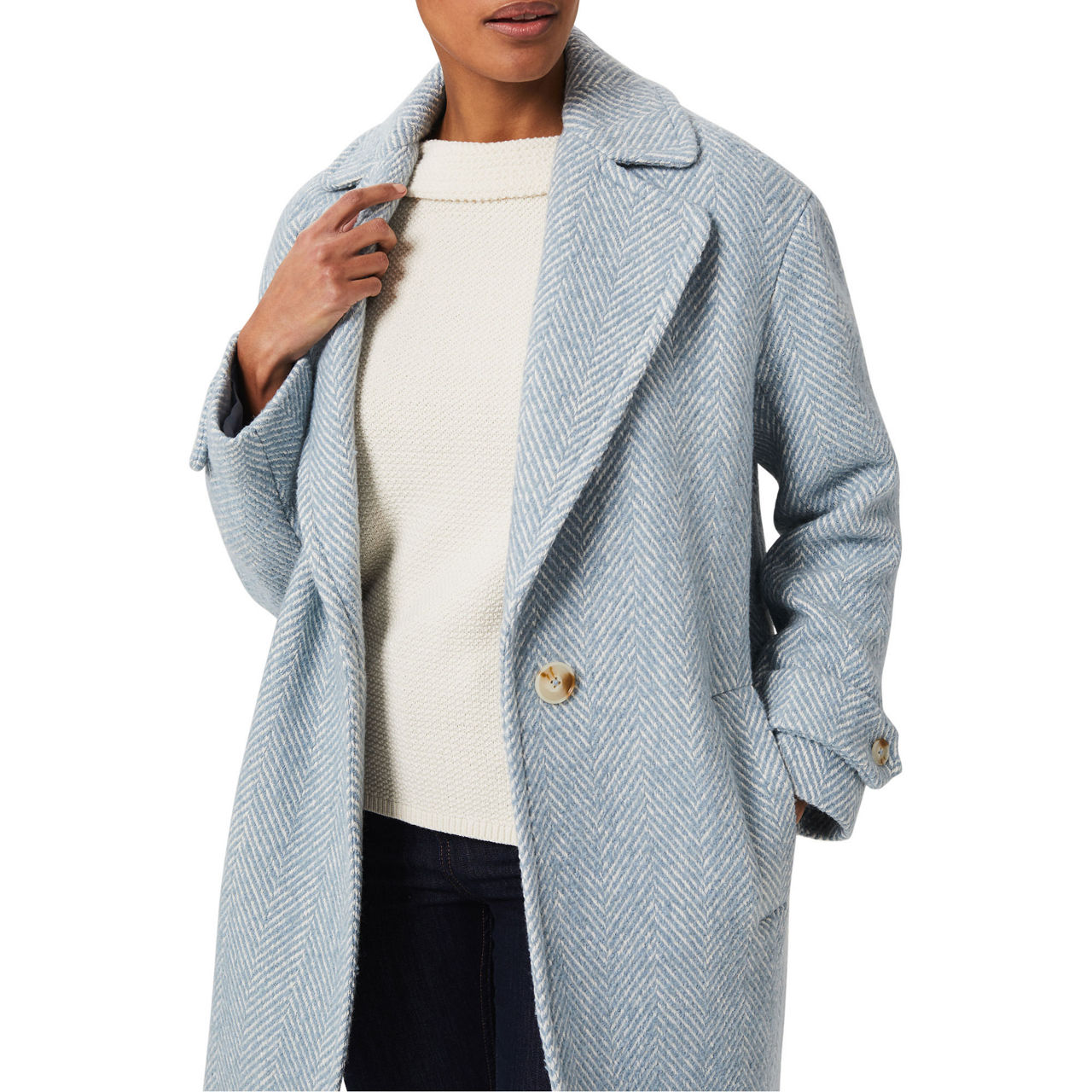 HOBBS Carmen Herringbone Coat