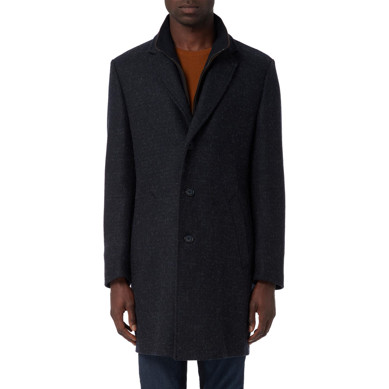 Man by lipsy wool crombie coat best sale