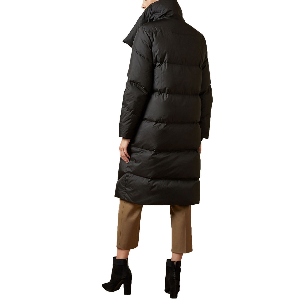 TED BAKER Breiy Collared Long Padded Coat BLACK