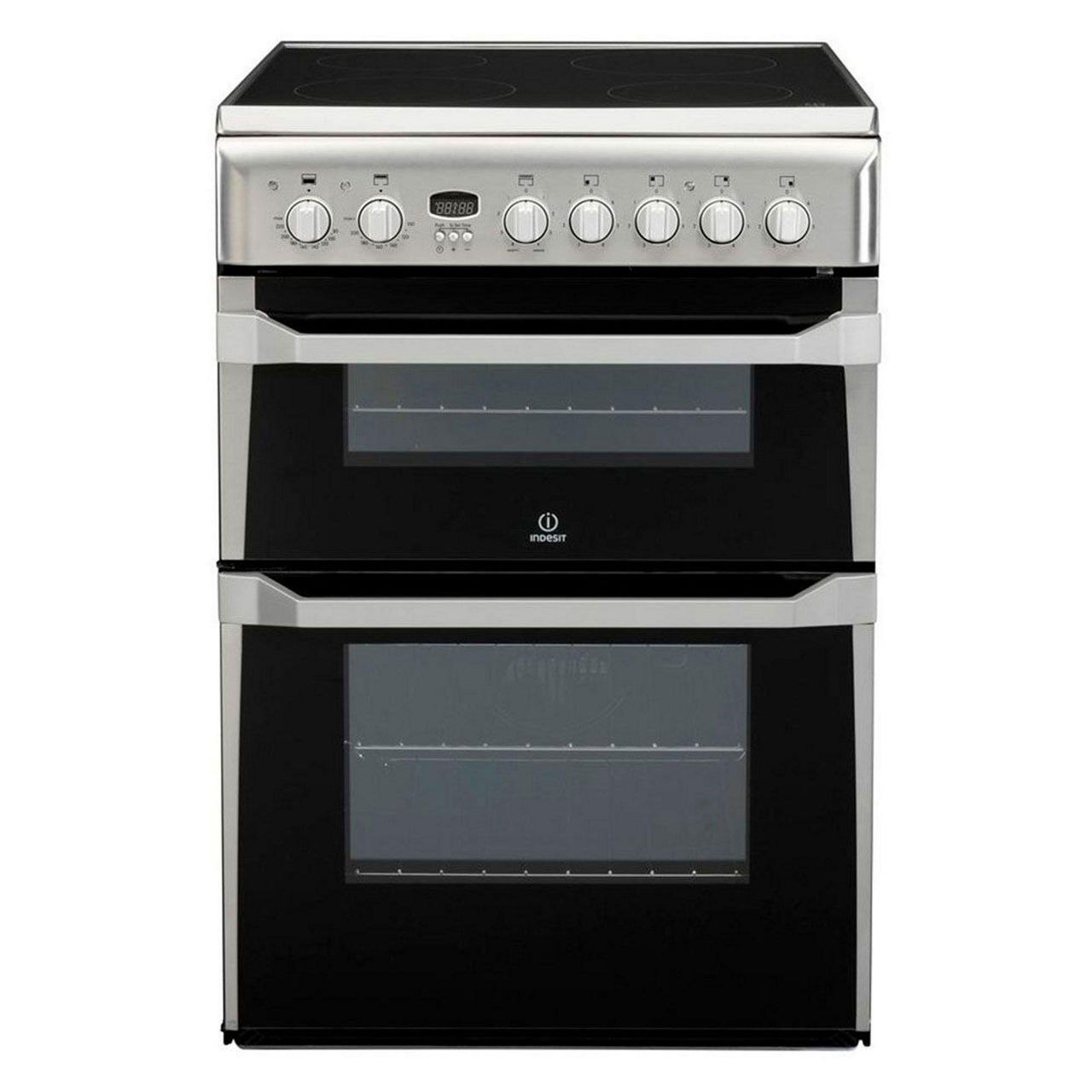 Indesit Electric 60cm Freestanding Double Cooker