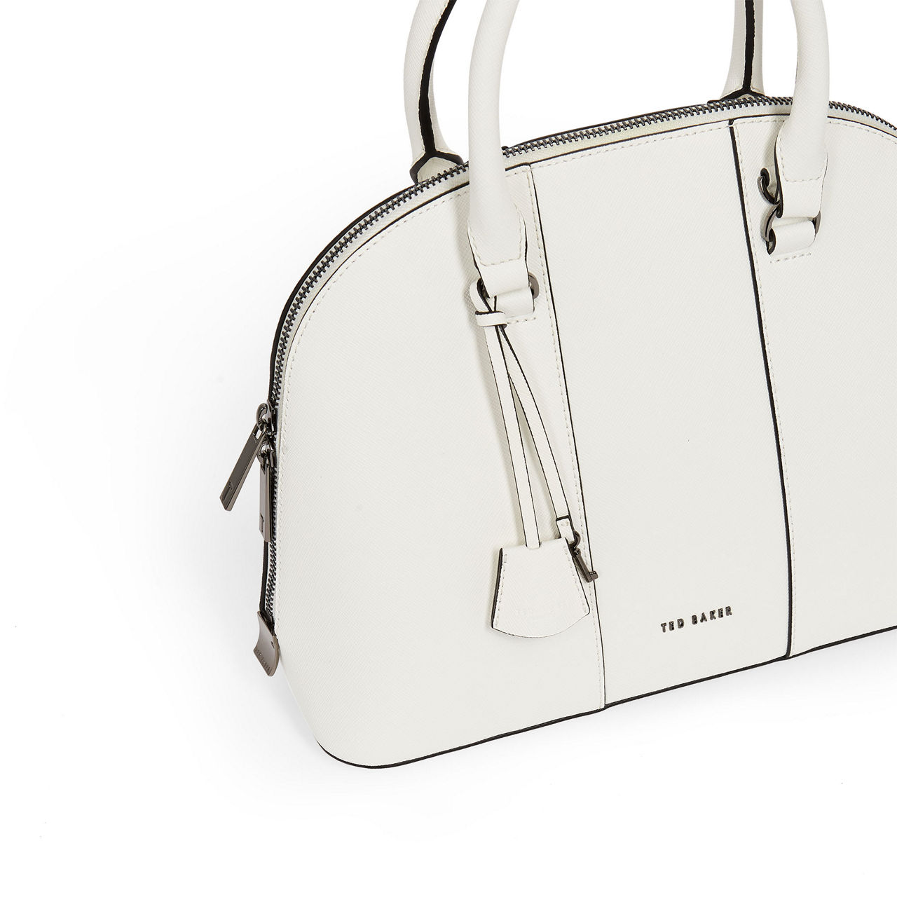 TED BAKER Baylley Leather Dome Crossbody WHITE