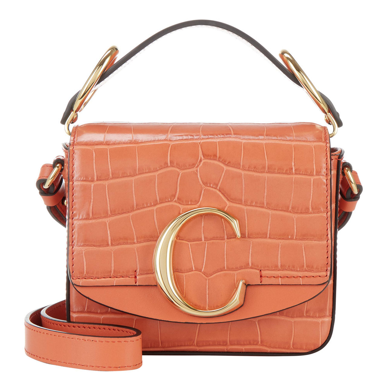 Mini croc embossed satchel bag sale