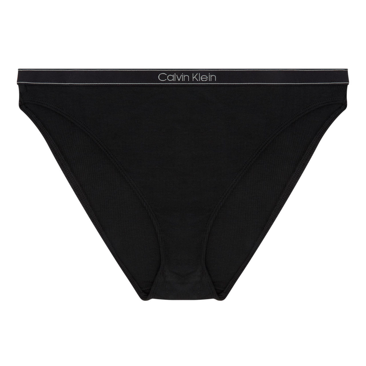 Calvin Klein Women's Pure Ribbed Cheeky Bikini Panty, Black, M at