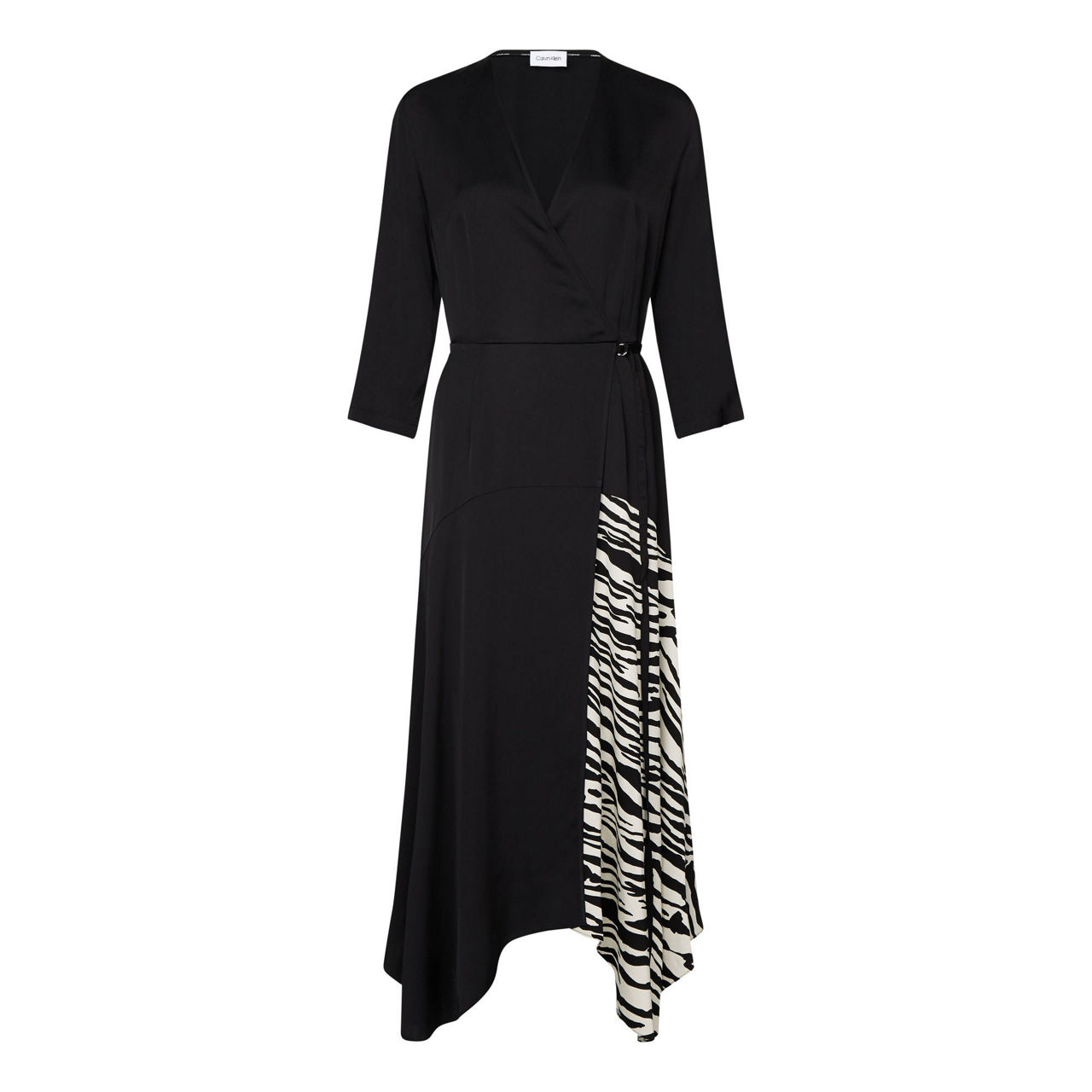 Wrap dress calvin klein sales