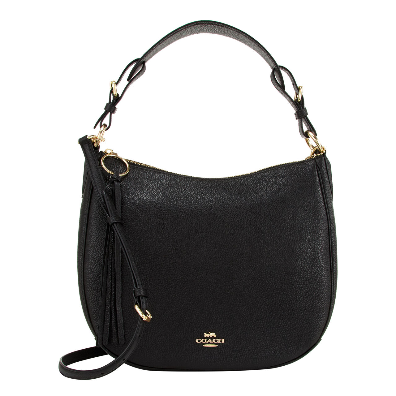 Coach black sutton hobo hot sale