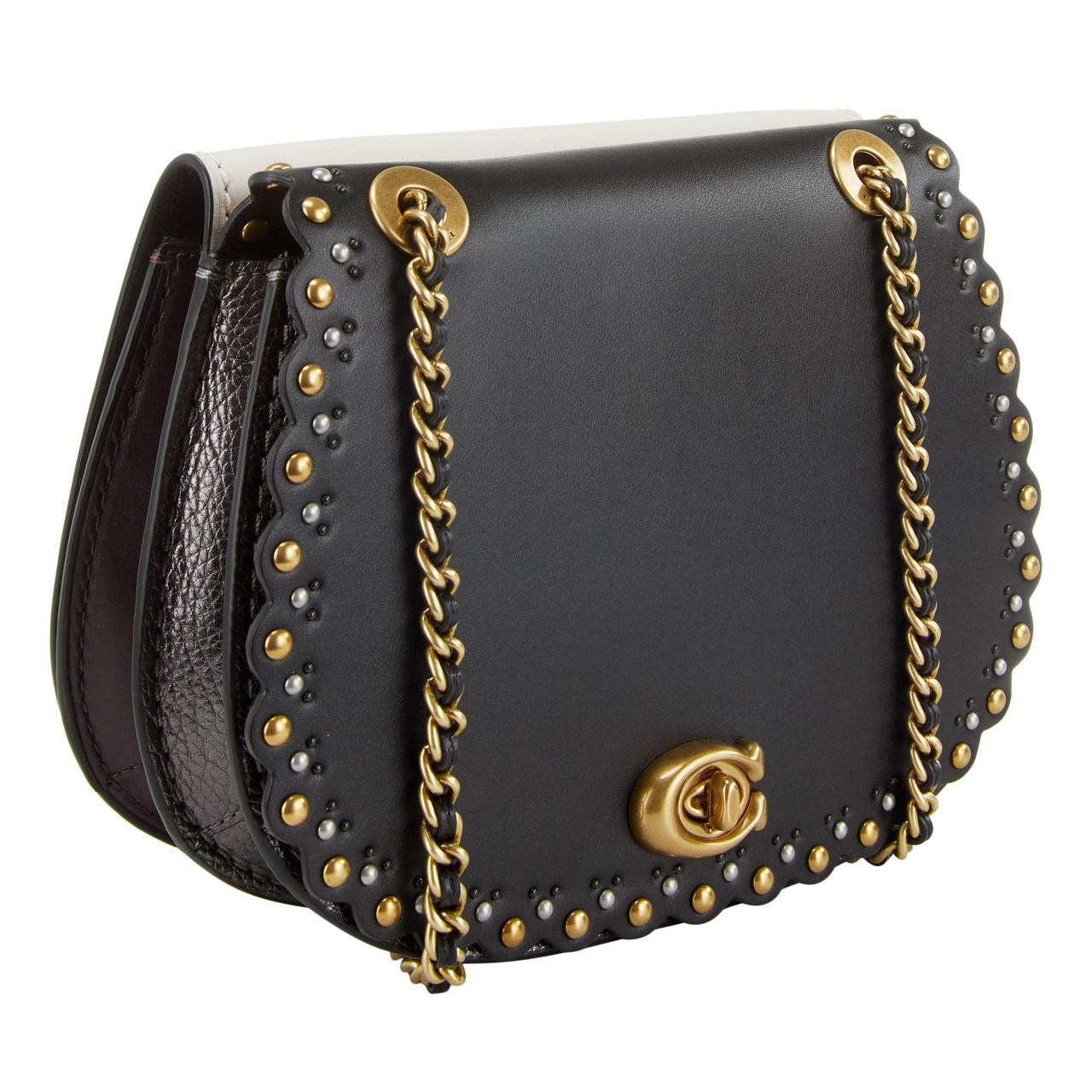 Parker saddle bag with scallop rivets sale