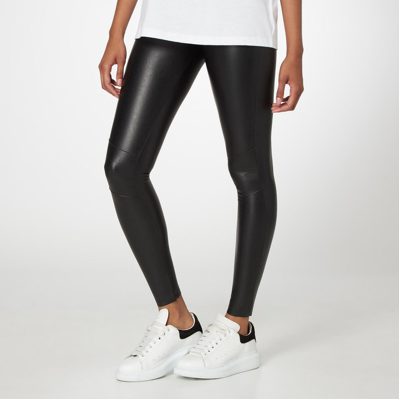 COMMANDO Faux Leather Moto Leggings - Black