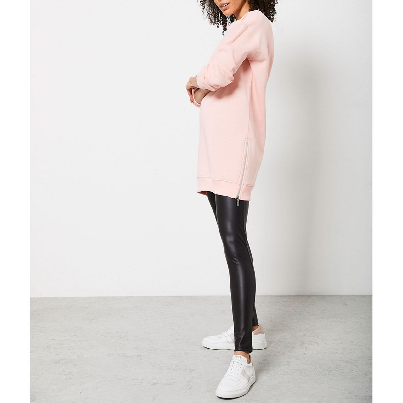 Longline Zip Sweatshirt