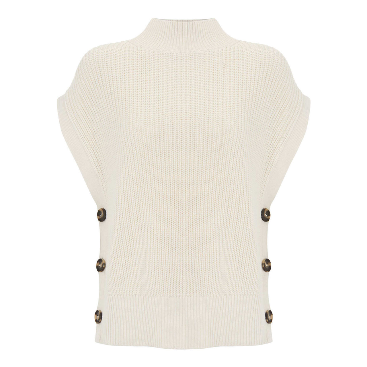 Mint velvet cream shop buttoned cuff knit