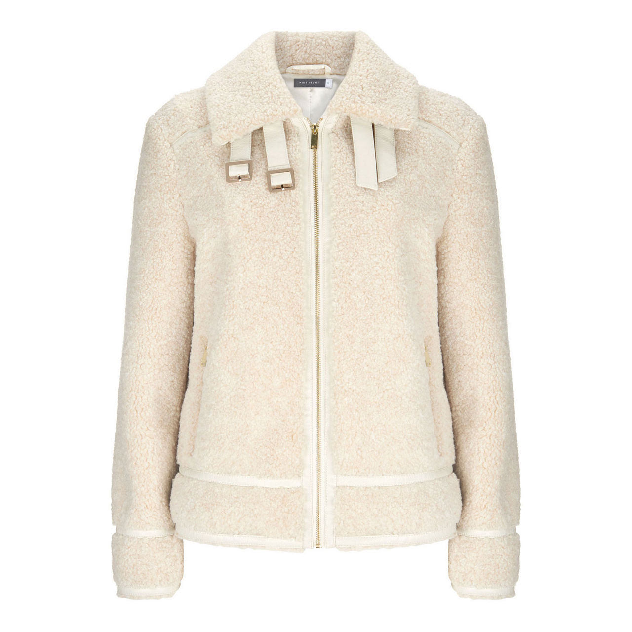 MINT VELVET Teddy Aviator Jacket