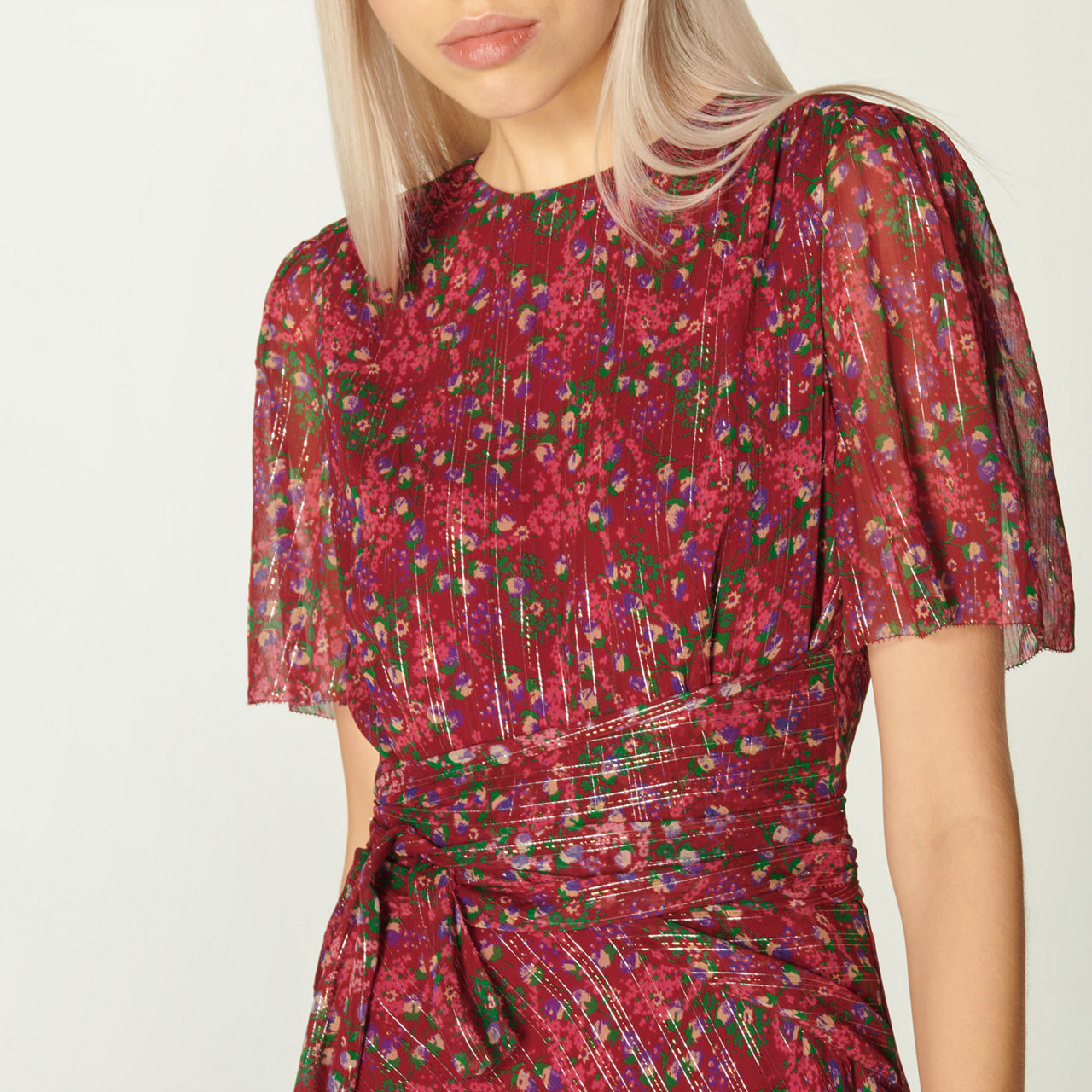 LK BENNETT Eve Silk Dress Multi