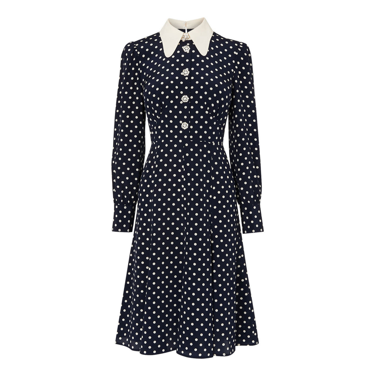 LK BENNETT Mathilde Polkadot Silk Dress