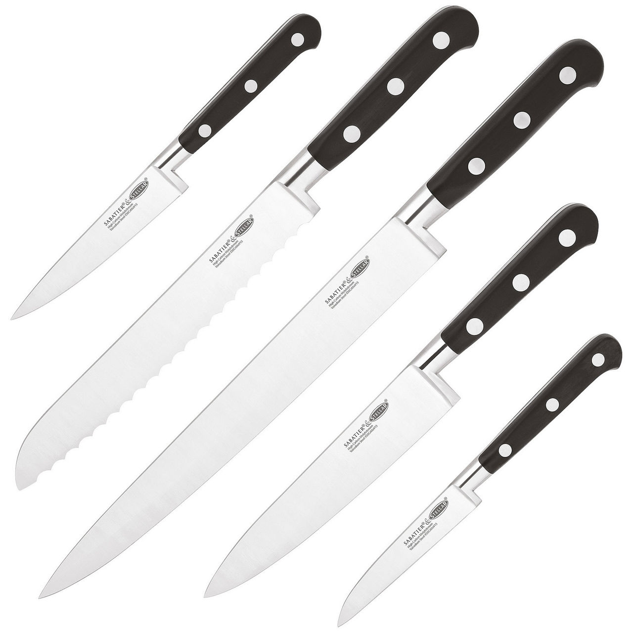 STELLAR Sabatier IS FivePiece Knife Block Set