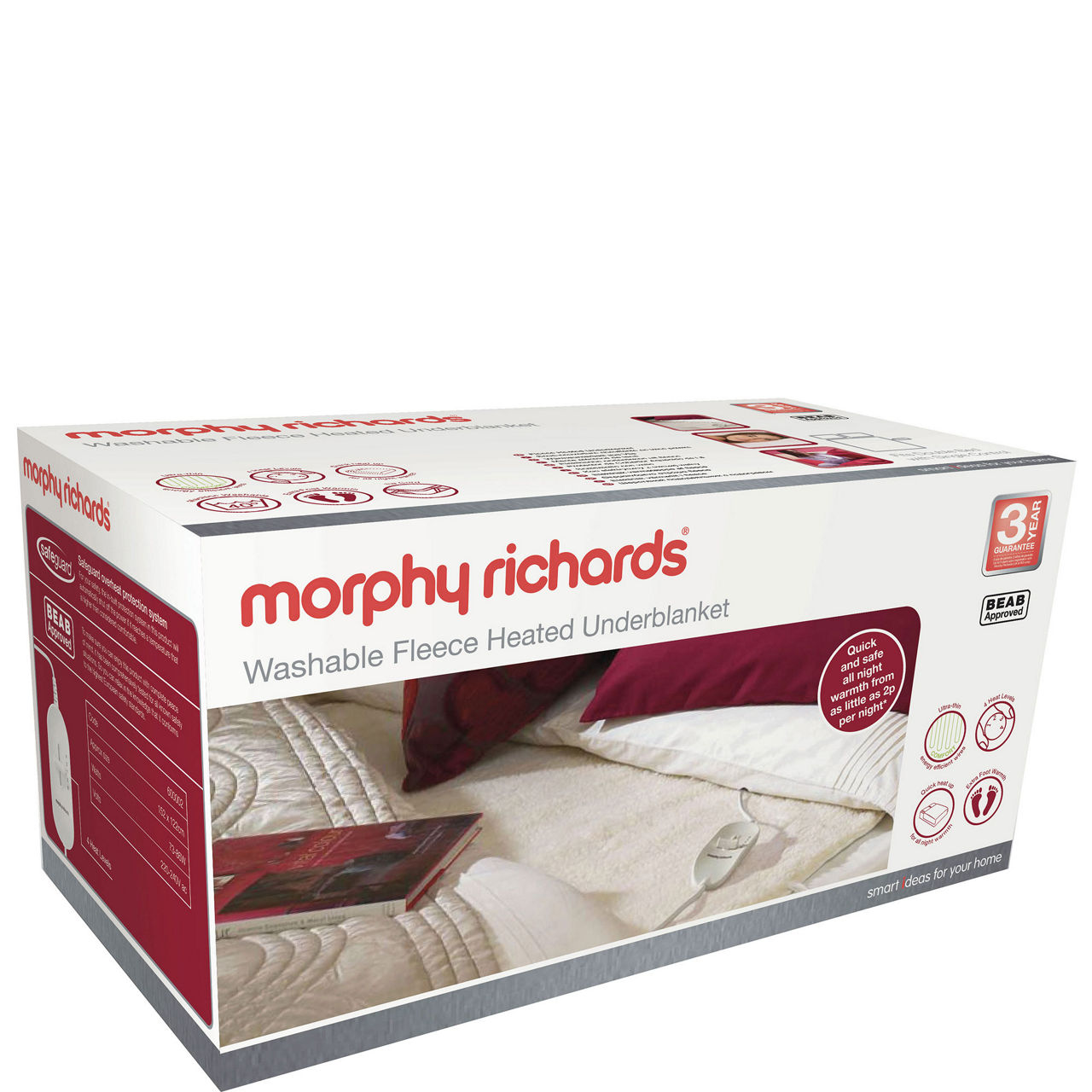 MORPHY RICHARDS Double Washable Fleece Heated Underblanket