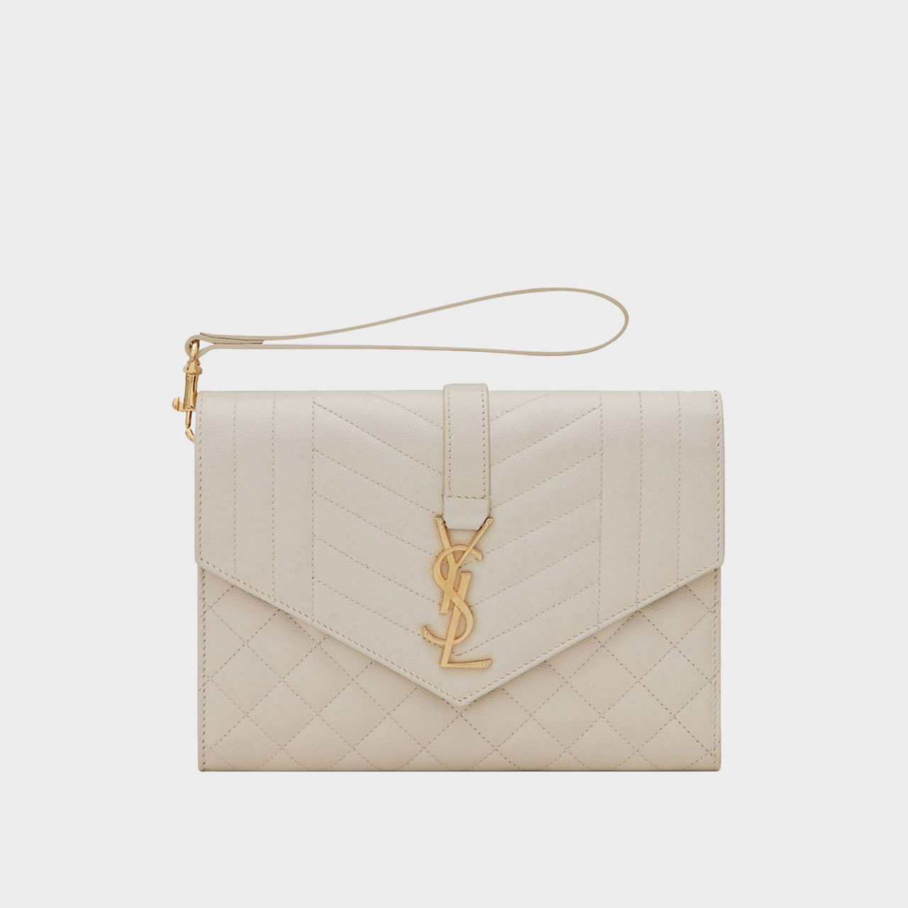 Saint laurent gold clutch sale