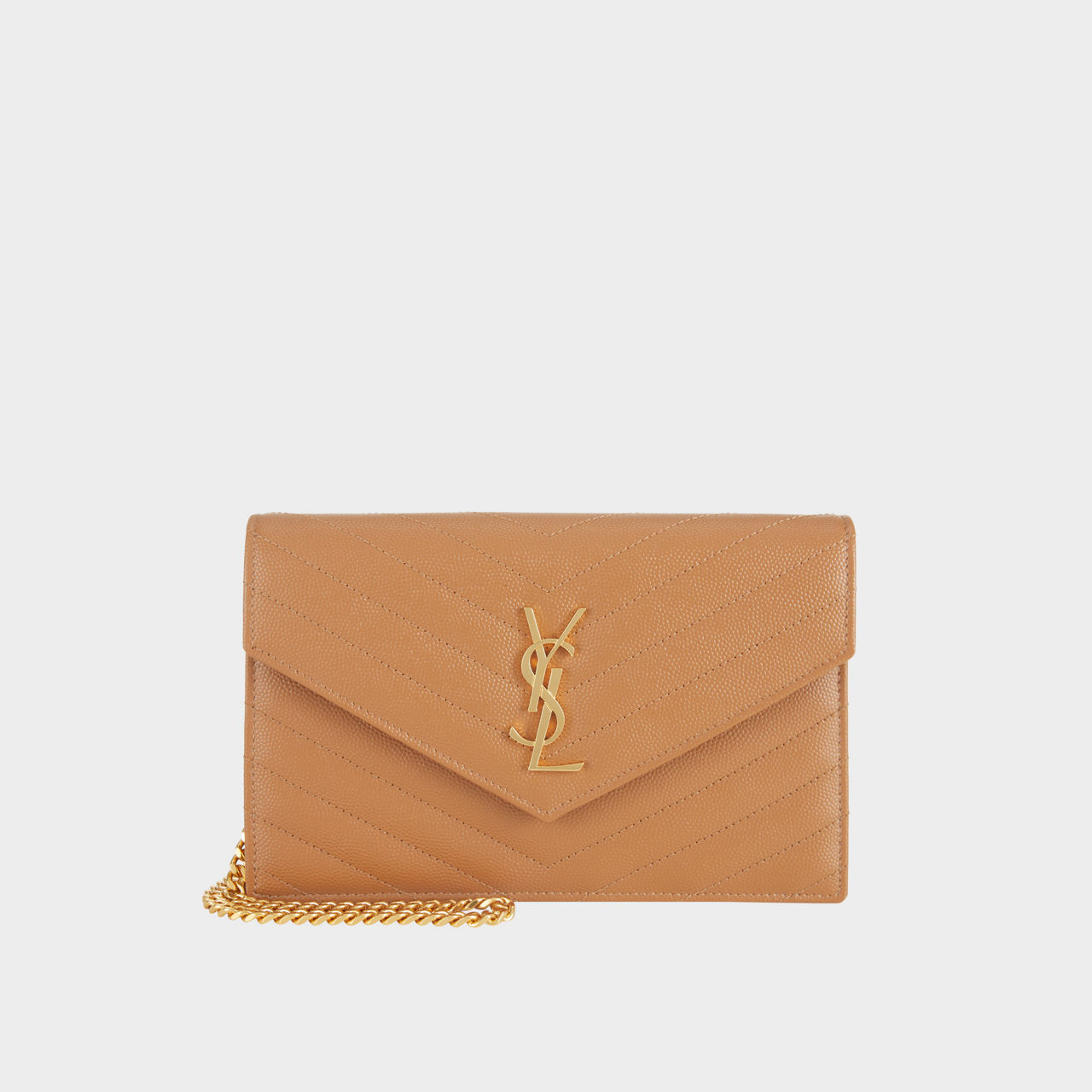 Monogram envelope shop chain wallet ysl