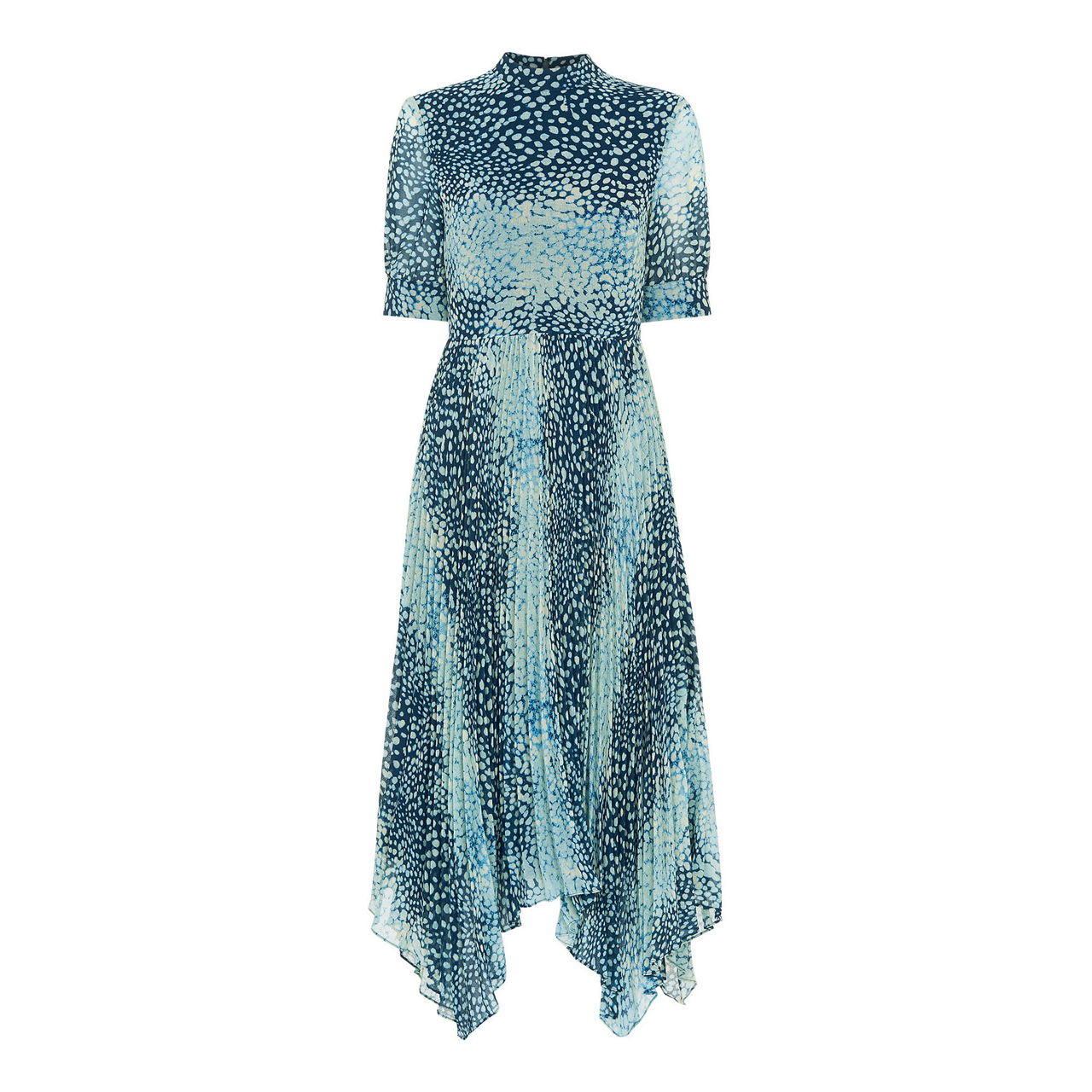 WHISTLES Esme Dalmation Print Midi Dress