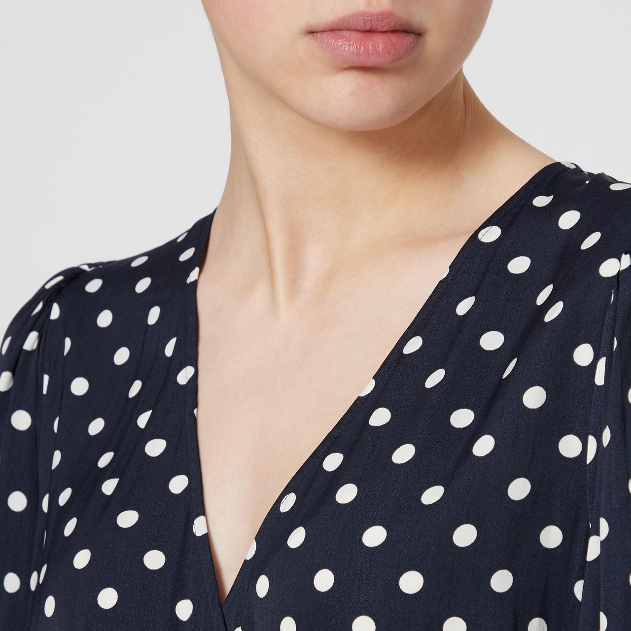 ESSENTIEL ANTWERP Polka Dot Wrap Dress