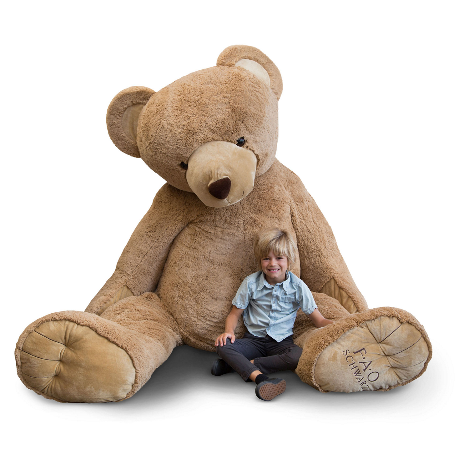 FAO SCHWARZ 15” Brown Teddy Bear In Bear Pajamas Plush PRE LOVED