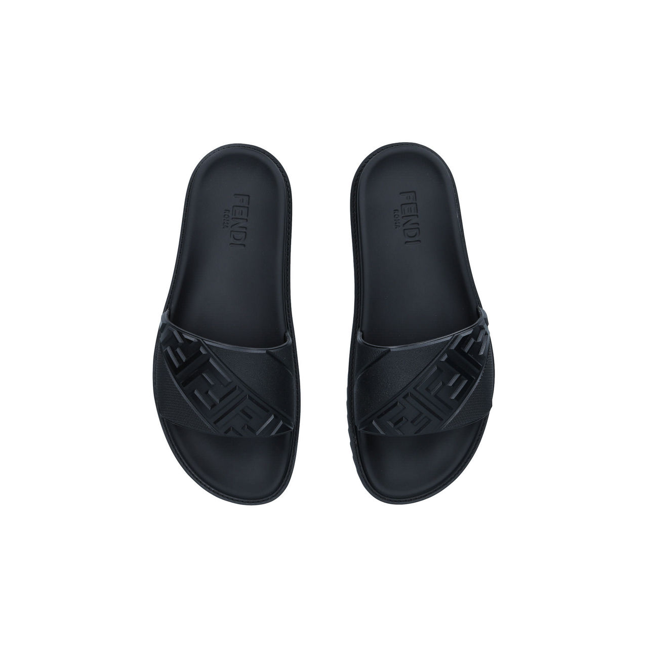 FENDI FF Rubber Slide Black