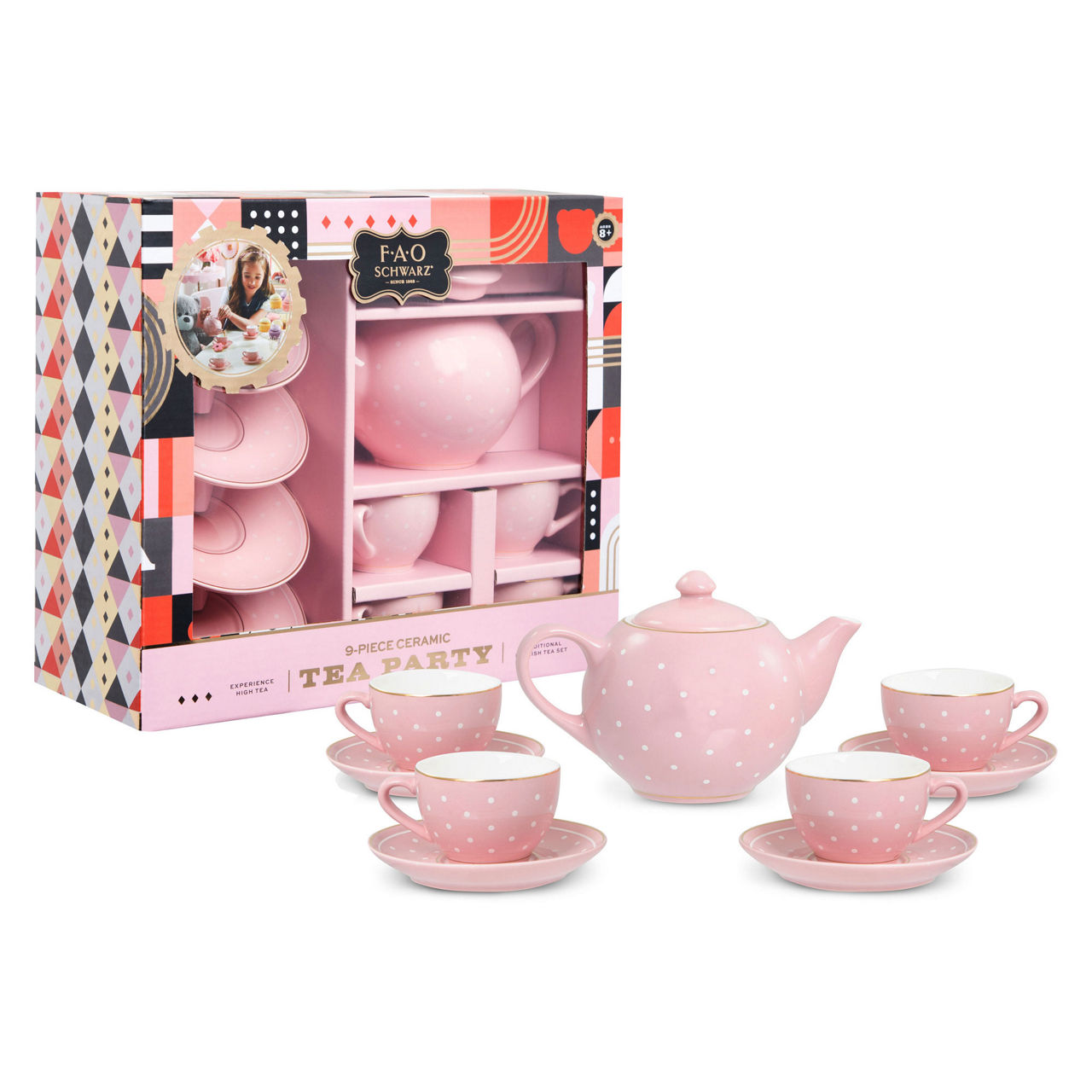 Fao schwarz ceramic store tea set