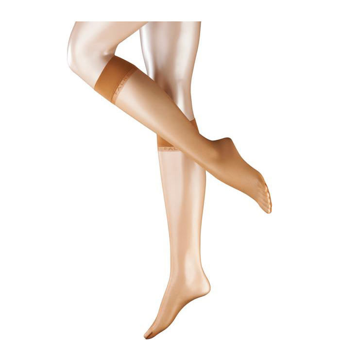 Womens Falke brown Shelina 12 Stay-Up Stockings
