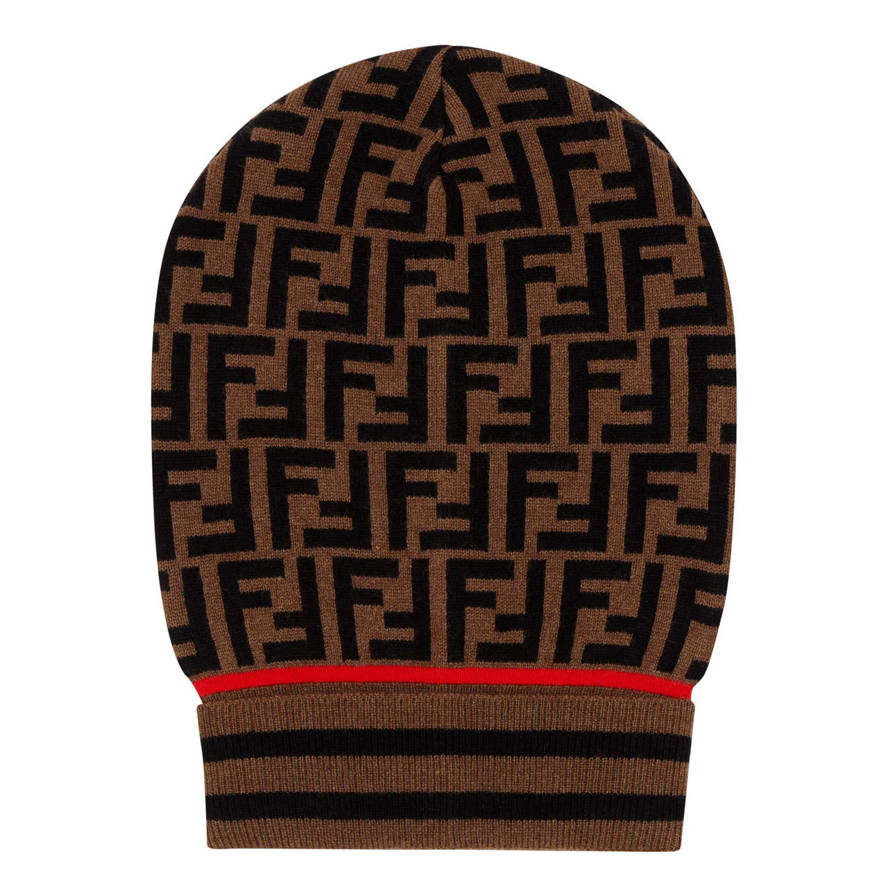 FENDI Logo Print Beanie Hat