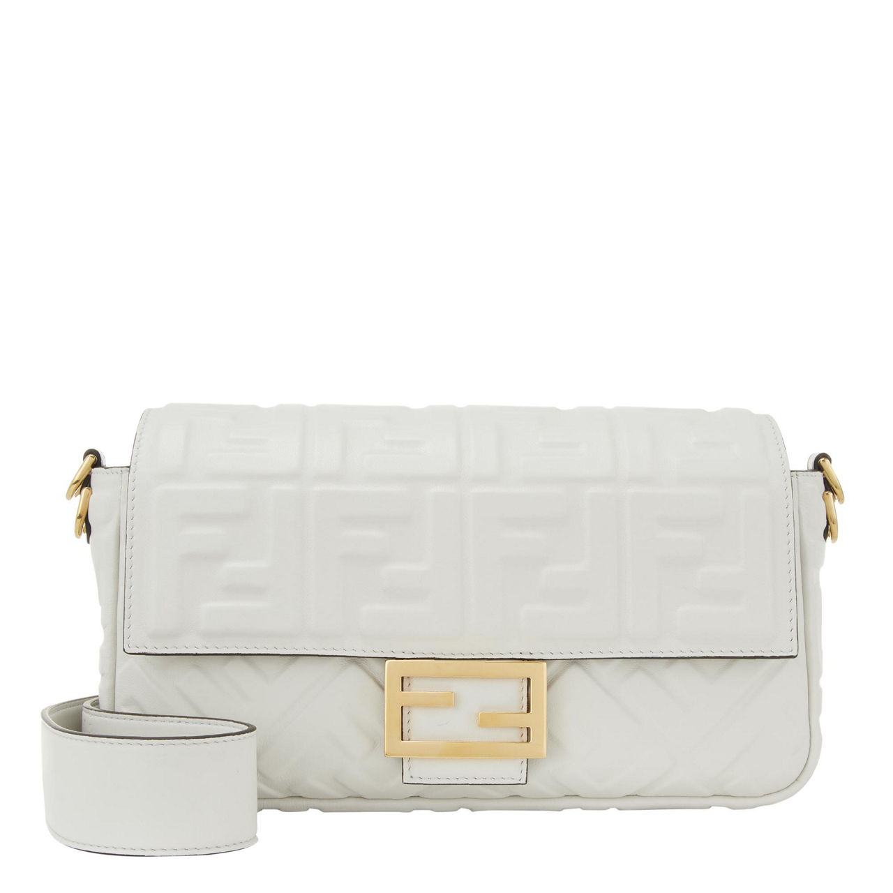 FENDI Baguette Small Shoulder Bag White