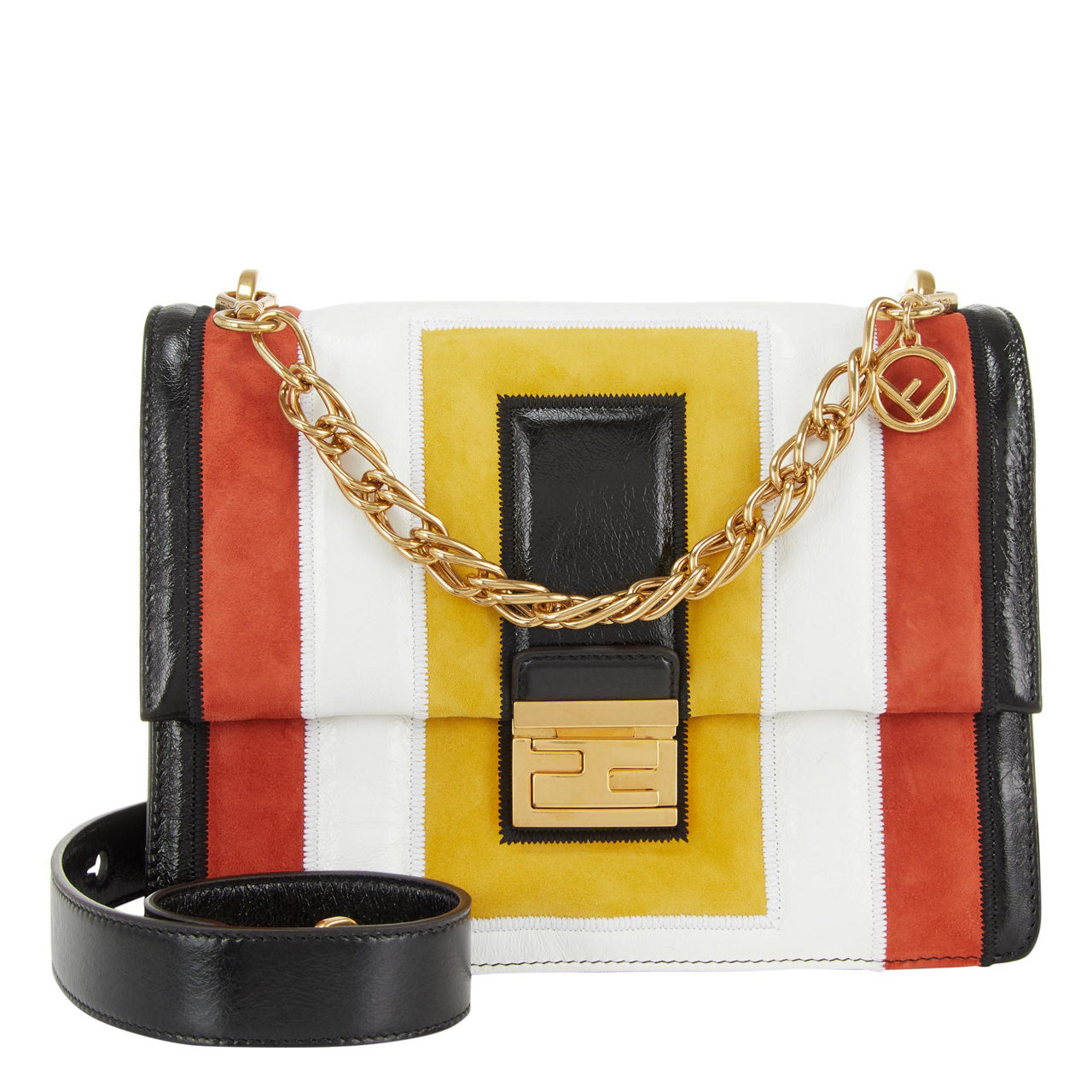 FENDI Kan U Panelled Shoulder Bag