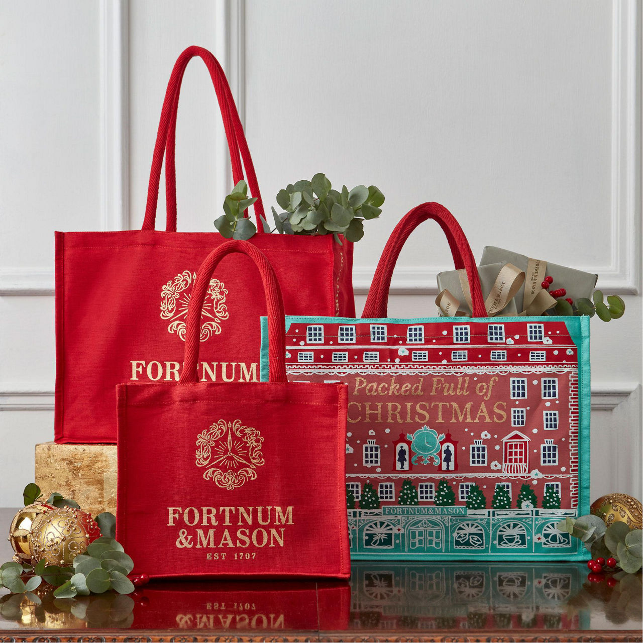 FORTNUM MASON Red Gold Bag for Life 2021 Standard