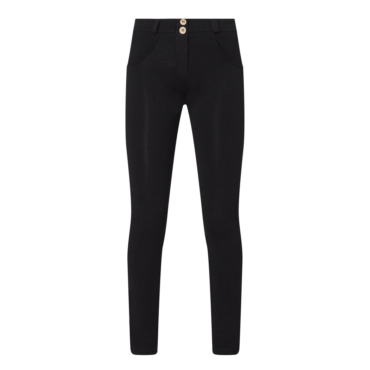 TrueSlim™ Black Two Button Jeggings