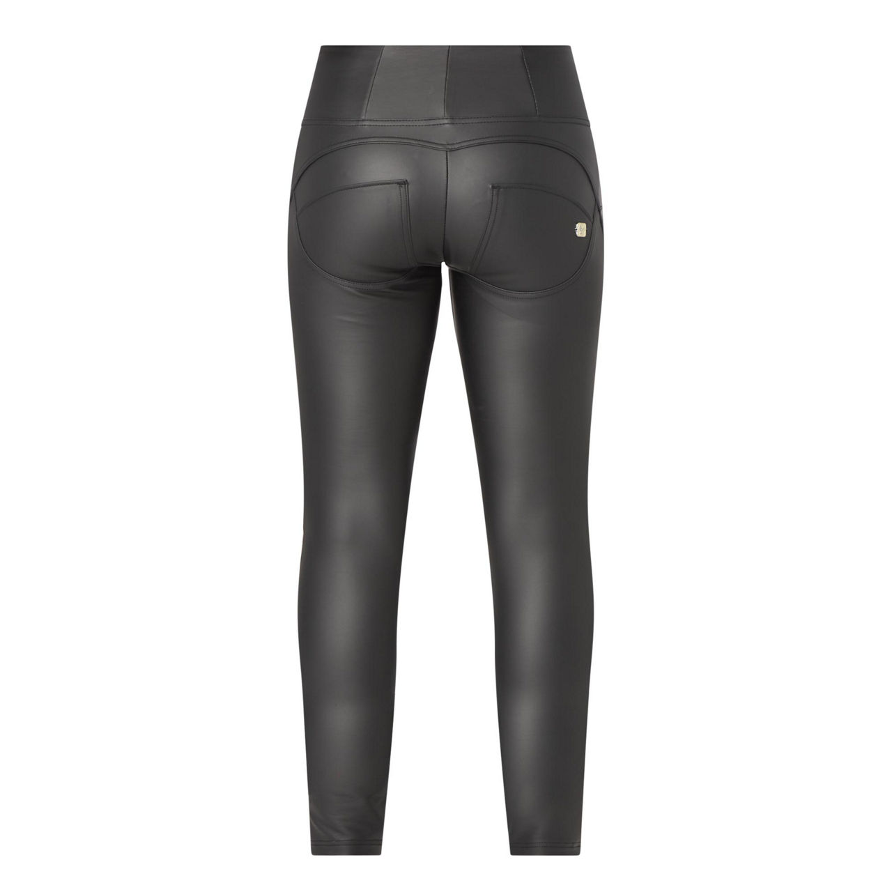 High Rise Faux Leather Trousers