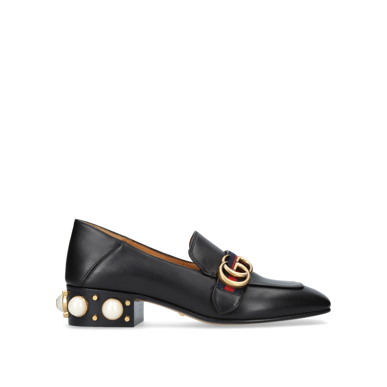 Gucci pearl 2024 heel loafer