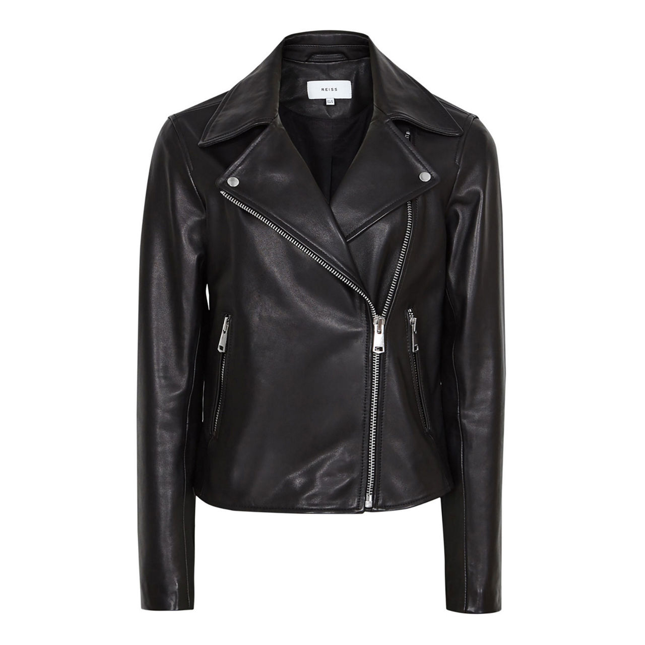 Reiss leather clearance jacket womens sale