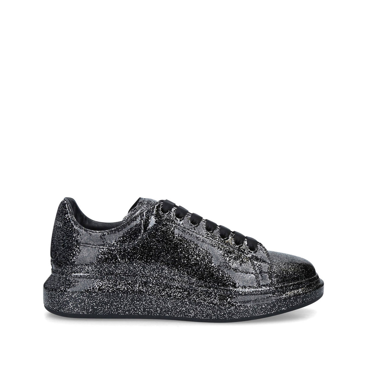 Alexander mcqueen black sparkly trainers best sale